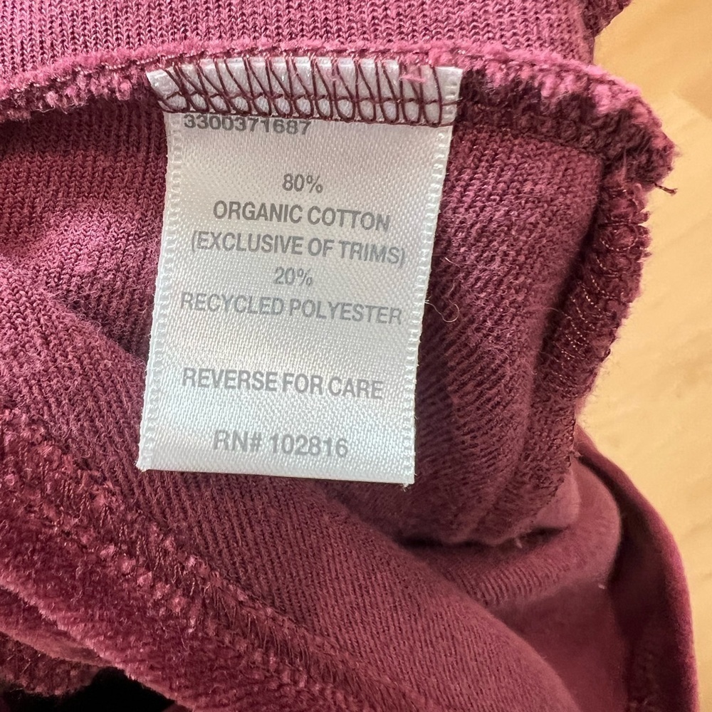 Garnet Hill Burgundy Velvet Dress Girls Size 14 Organic Dress - Picture 6 of 6